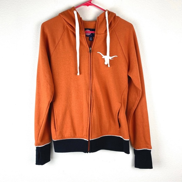 Texas Longhorn Hoodie Size Medium Full Zip G-lll By Carl Banks EUC - Picture 1 of 12